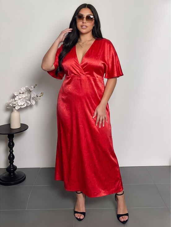 Fe Noel x Target Dresses & Skirts - Fe Noel x Target Women's Plus Size Red Satin Maxi Dress. Sz 22